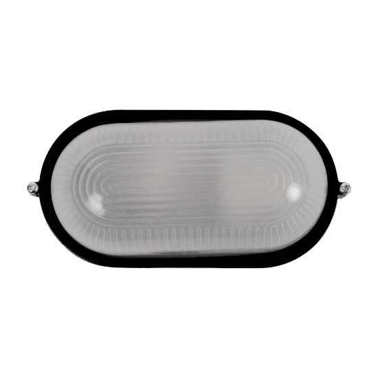Imagine Corp BAT E27 Oval Negru IP54 Dispersor Opal Sticla - NOVELITE