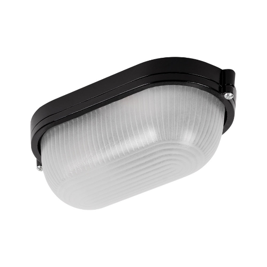 Imagine Corp BAT E27 Oval Negru IP54 Dispersor Opal Sticla - NOVELITE