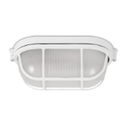 Imagine Corp BAT E27 Oval Alb IP54 Dispersor Opal Sticla+Grilaj - NOVELITE