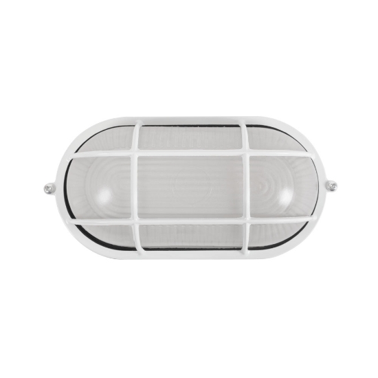 Imagine Corp BAT E27 Oval Alb IP54 Dispersor Opal Sticla+Grilaj - NOVELITE