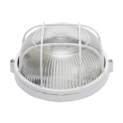 Imagine Corp BAT E27 Rotund Alb IP54 Dispersor Sticla+Grilaj - NOVELITE