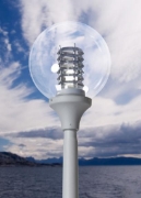 Imagine Corp Pietonal 1xE27 Modern Gri GLOBE 400 CLAR fara sursa - FUMAGALLI