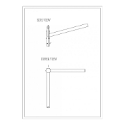 Imagine Brat Dublu Drept 90° 0.5m Pentru Stalp - SOLENTIS