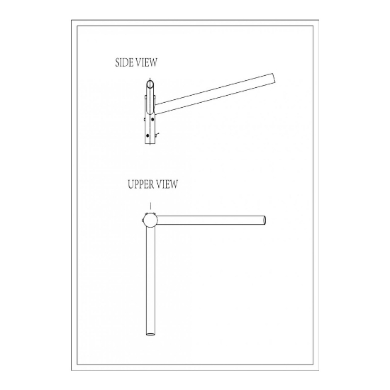 Imagine Brat Dublu Drept 90° 0.5m Pentru Stalp - SOLENTIS