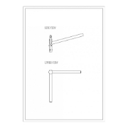 Imagine Brat Dublu Drept 90° 1m Pentru Stalp - SOLENTIS
