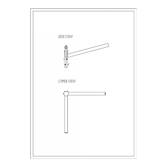 Imagine Brat Dublu Drept 90° 1.5m Pentru Stalp - SOLENTIS