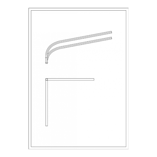 Imagine Brat Dublu Curbat 90° 1.5m Pentru Stalp - SOLENTIS