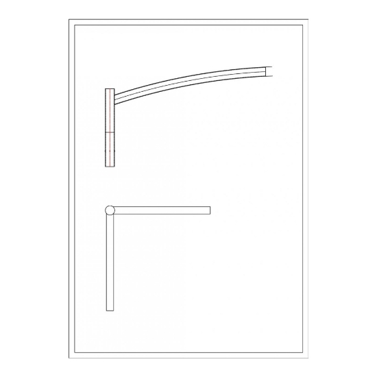 Imagine Brat Dublu Curbat 90° 1.5m Pentru Stalp - SOLENTIS