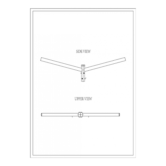 Imagine Brat Dublu Drept 180° 0.5m Pentru Stalp - SOLENTIS