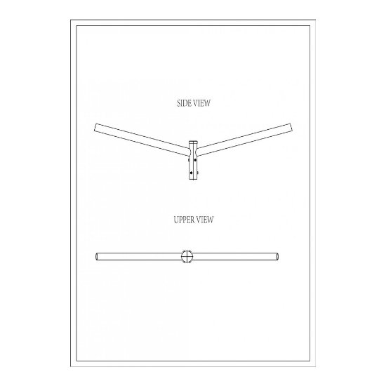 Imagine Brat Dublu Drept 180° 1.5m Pentru Stalp - SOLENTIS