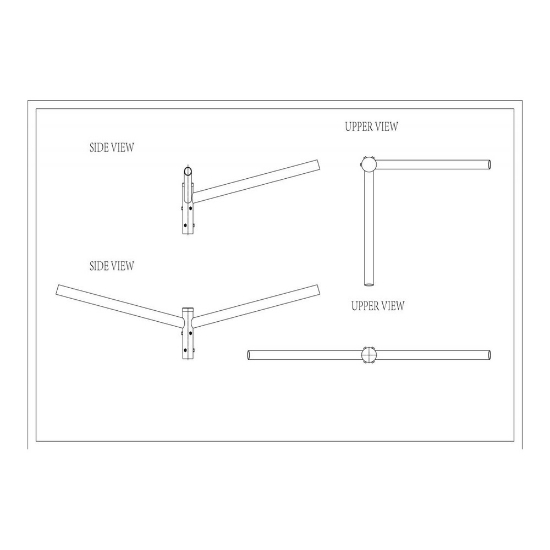 Imagine Brat Triplu Drept 120° 1m Pentru Stalp - SOLENTIS