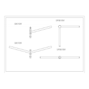 Imagine Brat Triplu Drept 120° 1.5m Pentru Stalp - SOLENTIS