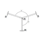 Imagine Brat Triplu Curbat 120° 1m Pentru Stalp - SOLENTIS