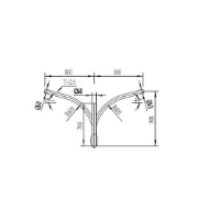 Imagine Brat Triplu Curbat 120° 1m Pentru Stalp - SOLENTIS