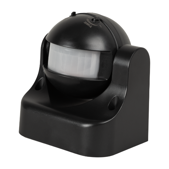 Imagine Senzor Miscare PT Negru JQ30 180° 1200W 2-12m IP44 - NOVELITE