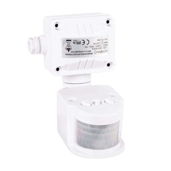 Imagine Senzor Miscare PT Alb JQ35 180° 1200W 2-12m IP44 - NOVELITE