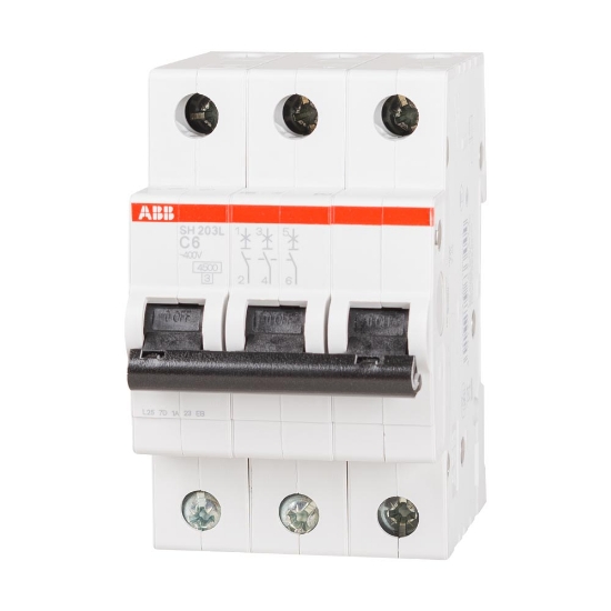Imagine Intrerupator Automat 6A 3P C 4.5Ka SH203-L