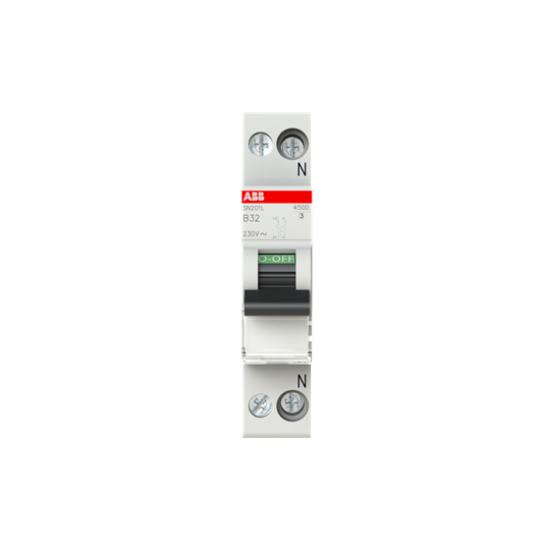 Imagine Întrerupător automat 1P+N 32A curba B 4.5kA – ABB | SN201-L