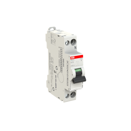 Imagine Întrerupător automat 1P+N 32A curba B 4.5kA – ABB | SN201-L