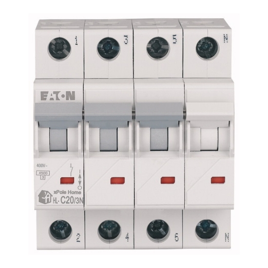 Imagine Intrerupator Automat Xpole Home 20A 3P+N C 4.5kA HL-C20/3N