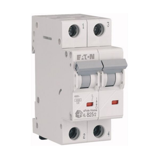 Imagine Întrerupător automat 2P 25A curba B 4.5kA xPole Home – EATON | HL-B25/2