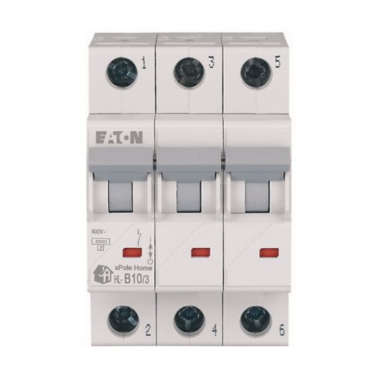 Imagine Întrerupător automat 3P 10A curba B 4.5kA xPole Home – EATON | HL-B10/3