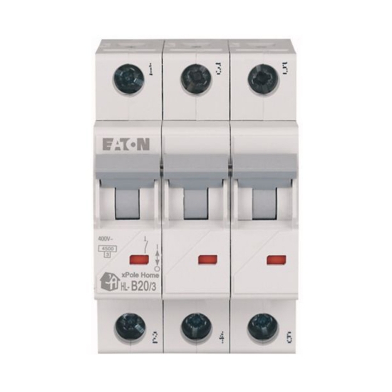 Imagine Întrerupător automat 3P 20A curba B 4.5kA xPole Home – EATON | HL-B20/3