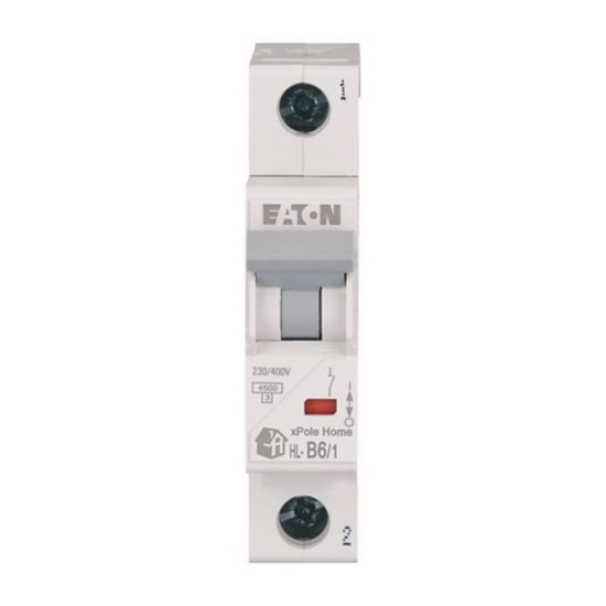 Imagine Întrerupător automat 1P 6A curba B 4.5kA xPole Home – EATON | HL-B6/1