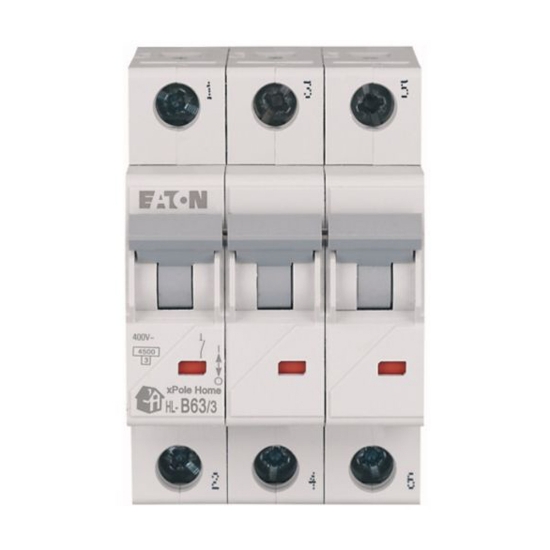 Imagine Întrerupător automat 3P 63A curba B 4.5kA xPole Home – EATON | HL-B63/3