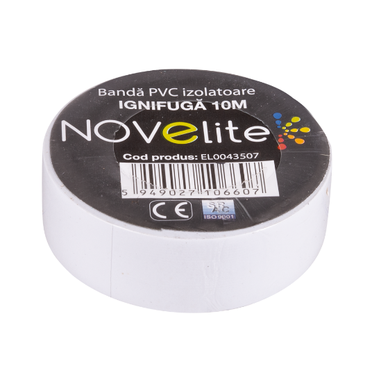 Imagine Bandă izolatoare IGN PVC 10m alb – NOVELITE