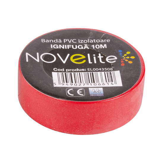 Imagine Bandă izolatoare IGN PVC 10m roșu – NOVELITE