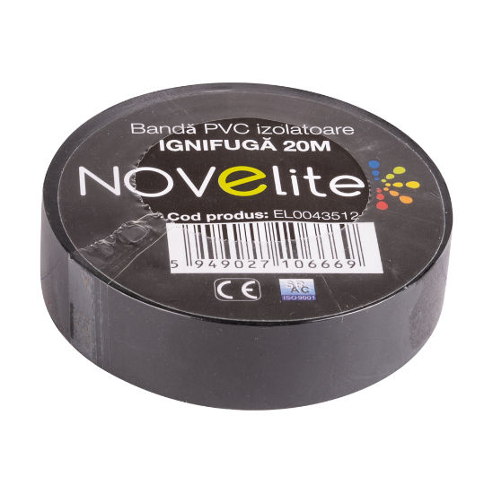 Imagine Bandă izolatoare IGN PVC 20m negru – NOVELITE