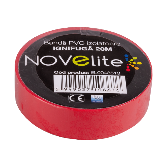 Imagine Bandă izolatoare IGN PVC 20m roșu – NOVELITE