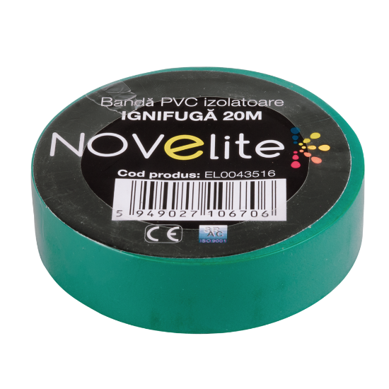Imagine Bandă izolatoare IGN PVC 20m verde – NOVELITE