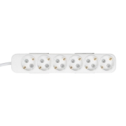 Imagine Prelungitor 6 prize Schuko 3x1,5mm² 3m alb Myra – EL-BI