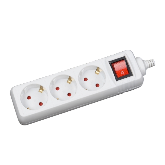 Imagine Prelungitor 3 prize cu întrerupător 3x1mm² 1,5m – INLET