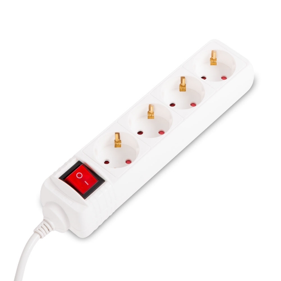 Imagine Prelungitor 4 prize cu întrerupător 3x1mm² 5m – INLET