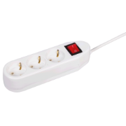 Imagine Prelungitor 3 prize Schuko ceramic cu întrerupător 3x1mm² 3m – IPEE