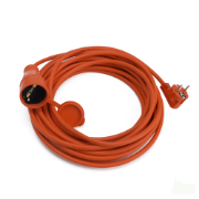 Imagine Cordon prelungitor cu fișă și cuplă 3x1,5mm² 30m portocaliu – BYLION