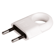 Imagine Ștecher plat fără contact de protecție cu inel alb – INLET