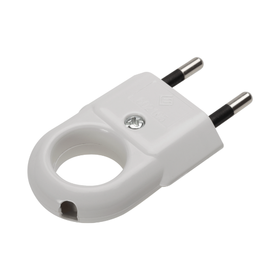 Imagine Ștecher plat fără contact de protecție cu inel alb – INLET
