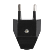 Imagine Ștecher plat fără contact de protecție negru – NOVELITE