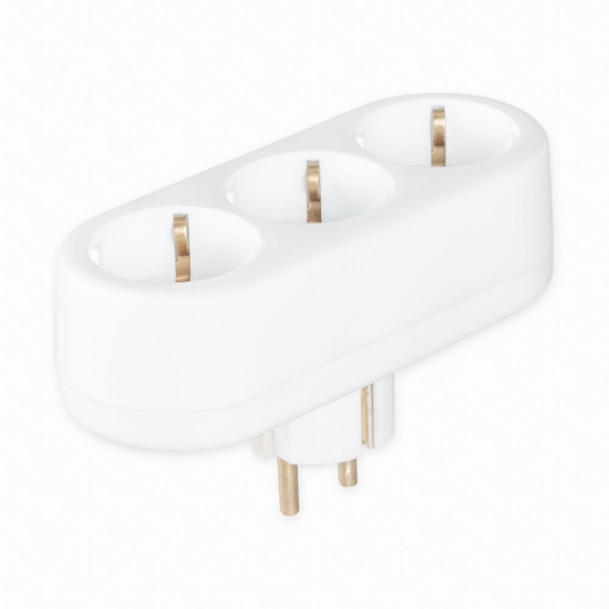 Imagine Triplu ștecher Schuko ceramic – IPEE