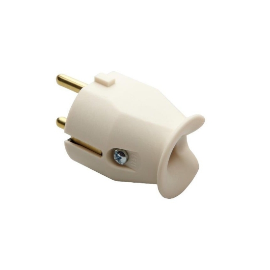 Imagine Stecher Drept Alb 16A 2P+E 250V – GEWISS | GW28011
