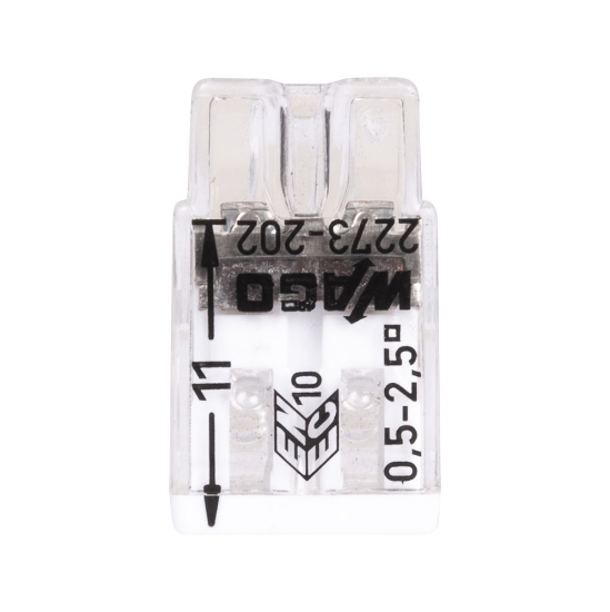 Imagine Clemă legătură 2 conductoare FY 0,5-2,5mm² – WAGO | 2273-202