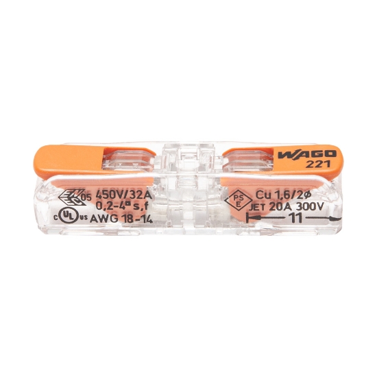 Imagine Clemă legătură linie FY/MYF 0,2-4mm² – WAGO | 221-2411