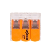 Imagine Clemă legătură 3 conductoare FY/MYF max. 6mm² – WAGO | 221-613