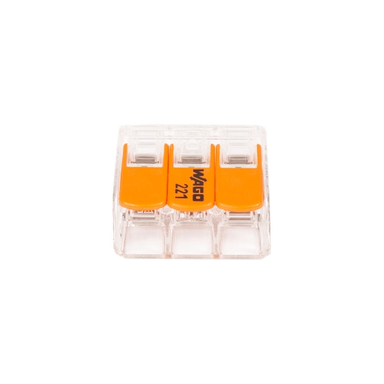 Imagine Clemă legătură 3 conductoare FY/MYF max. 6mm² – WAGO | 221-613