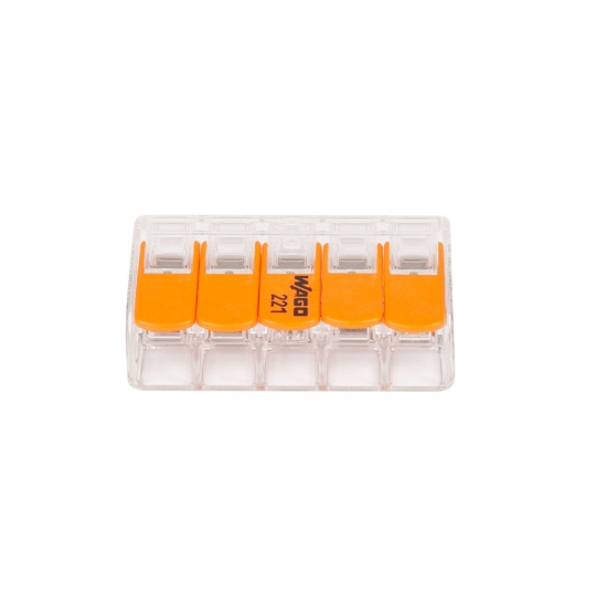 Imagine Clemă legătură 5 conductoare FY/MYF max. 6mm² – WAGO | 221-615