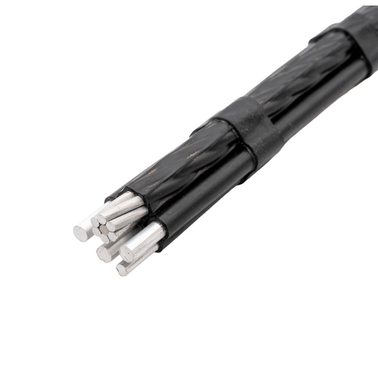 Imagine Cablu torsadat aerian aluminiu, T2XIR 50/8 OL-AL 3x25+16 mm² – unifilar
